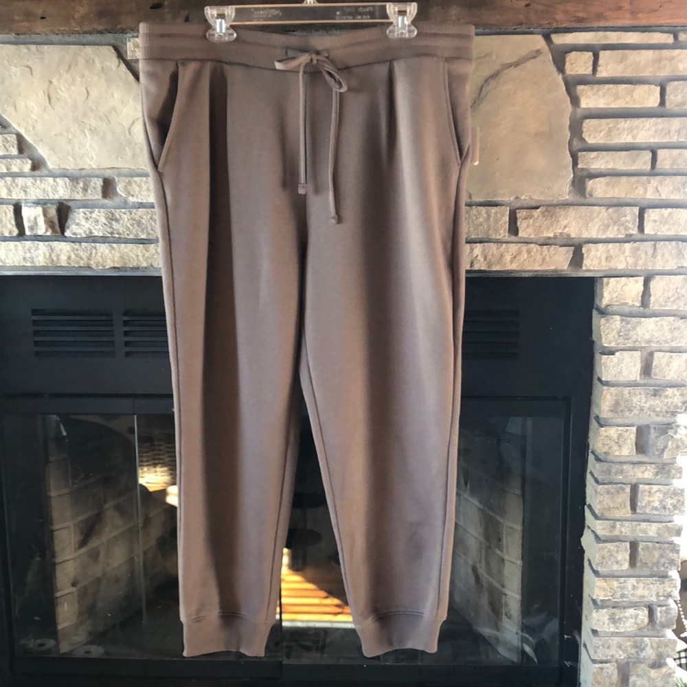 A new day sweat pants in taupe,grey/brown, size XL
